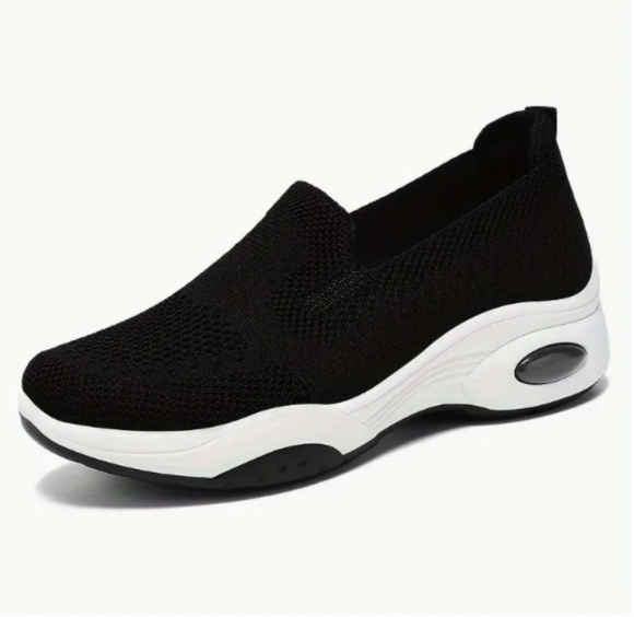 Orthopädische Slip-On Sneakers - Schwarz Orthopädische Slip-On Sneakers - Schwarz
