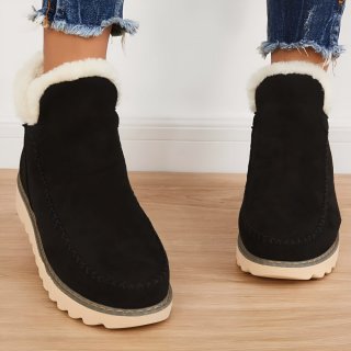 Orthopädische Damenschuhe für den Winter – Bequeme Schneestiefel mit Komfort - Schwarz