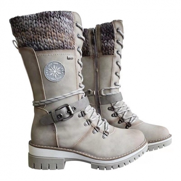 Orthopädische Damen Winterstiefel – Orthopädisch, Warm, Wasserdicht & Rutschfest - Hellgrau Orthopädische Damen Winterstiefel – Orthopädisch, Warm, Wasserdicht & Rutschfest - Hellgrau