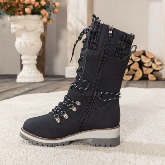 Orthopädische Damen Winterstiefel – Orthopädisch, Warm, Wasserdicht & Rutschfest - Schwarz Orthopädische Damen Winterstiefel – Orthopädisch, Warm, Wasserdicht & Rutschfest - Schwarz