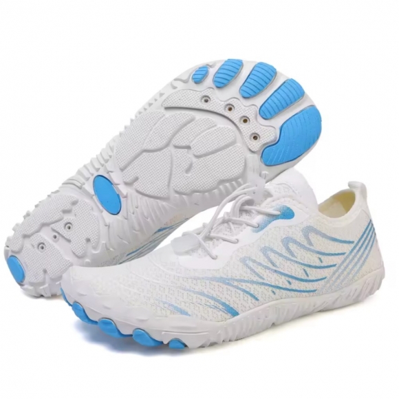 Orthopädische LARA Pro – Gesunde & Rutschfeste Barfußschuhe (Unisex) - Weiß / Hellblau Orthopädische LARA Pro – Gesunde & Rutschfeste Barfußschuhe (Unisex) - Weiß / Hellblau