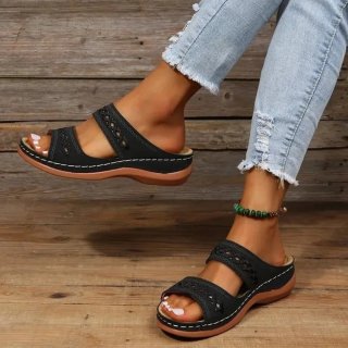 Orthopädische Damen Sandalen für den Sommer - Schwarz Orthopädische Damen Sandalen für den Sommer - Schwarz