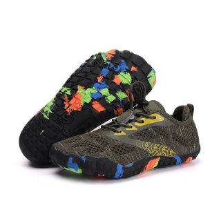 Orthopädische Kinder Barfußschuhe – FreiLauf Kids - Armeegrün