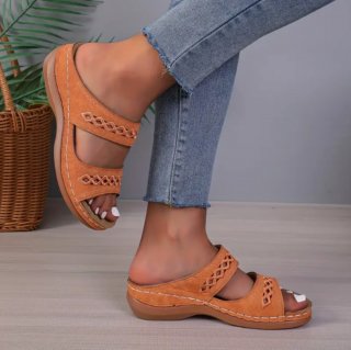 Orthopädische Damen Sandalen für den Sommer - Orange Orthopädische Damen Sandalen für den Sommer - Orange