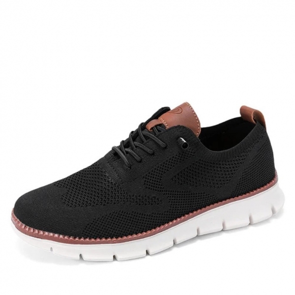 Orthopädische Bequeme Herren Sneaker – Stil und Komfort für jeden Tag - Schwarz Orthopädische Bequeme Herren Sneaker – Stil und Komfort für jeden Tag - Schwarz