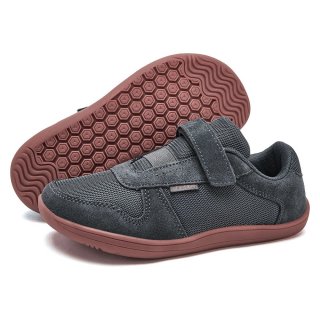 Orthopädische Barfußschuhe für Kinder mit breiten Füßen & hohem Spann - Grau