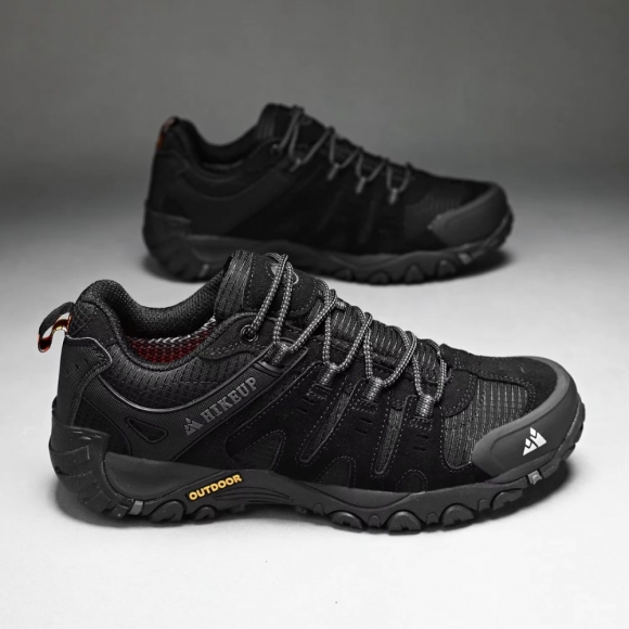 Orthopädische Herren Wanderschuhe – HikeUp Outdoor-Schuhe für Abenteuer - Schwarz Orthopädische Herren Wanderschuhe – HikeUp Outdoor-Schuhe für Abenteuer - Schwarz