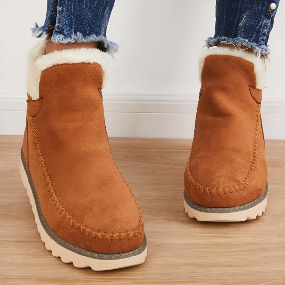 Orthopädische Damenschuhe für den Winter – Bequeme Schneestiefel mit Komfort - Braun Orthopädische Damenschuhe für den Winter – Bequeme Schneestiefel mit Komfort - Braun