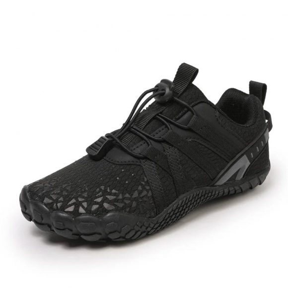 Orthopädische Flexible Barfußschuhe für Kinderfüße - FlexiFit Active - Schwarz Orthopädische Flexible Barfußschuhe für Kinderfüße - FlexiFit Active - Schwarz