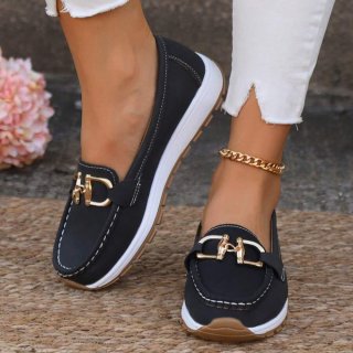 Orthopädische Stilvolle Damen-Loafers - Schwarz