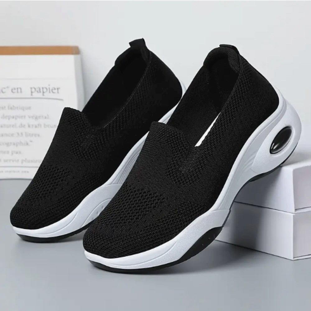 Orthopädische Slip-On Sneakers - Schwarz