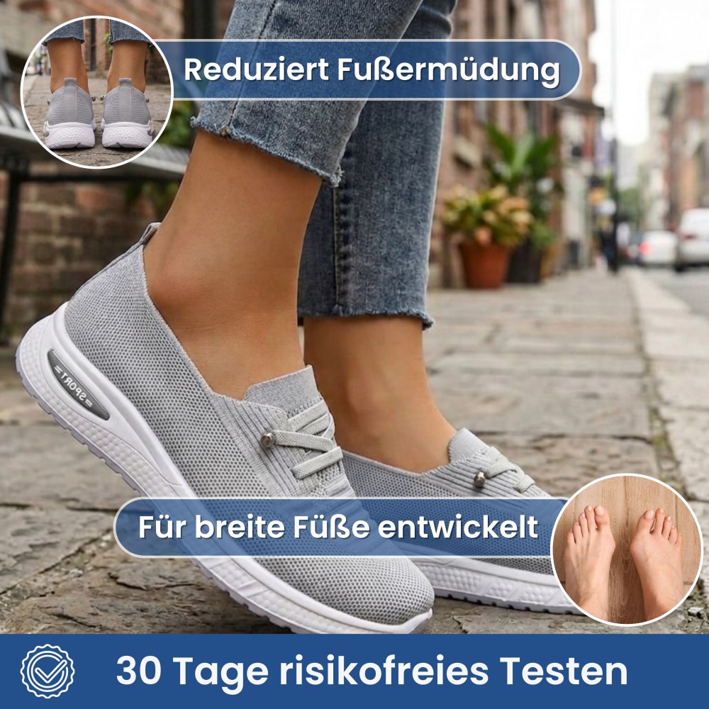 Orthopädische Fersensporn Damen Schuhe – Eleganter Komfort für empfindliche Füße - Grau