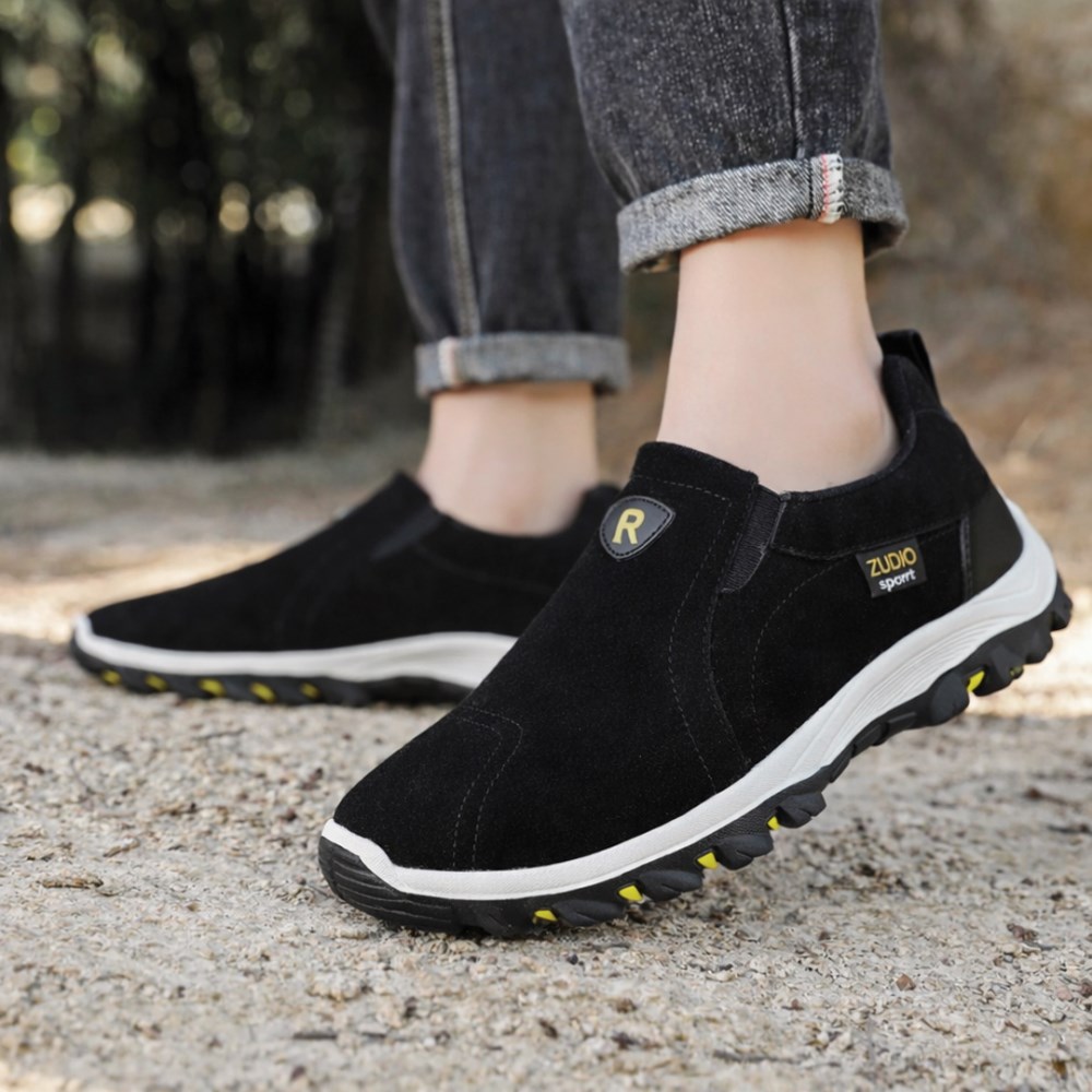 Orthopädische Fersensporn Schuhe – Ergoflex Schmerzlindernder Komfortschuh - Schwarz