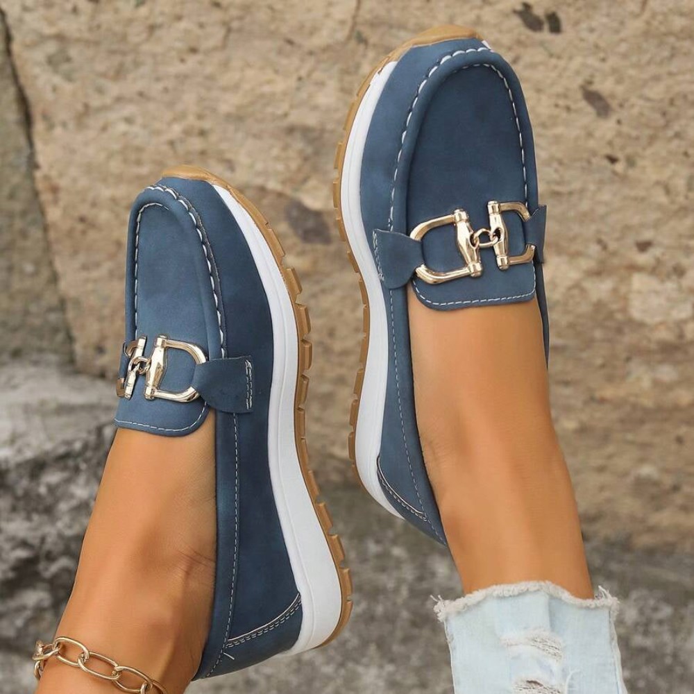 Orthopädische Stilvolle Damen-Loafers - Blau