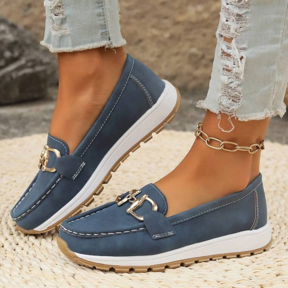 Orthopädische Stilvolle Damen-Loafers - Blau