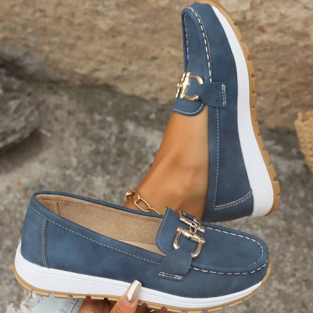 Orthopädische Stilvolle Damen-Loafers - Blau