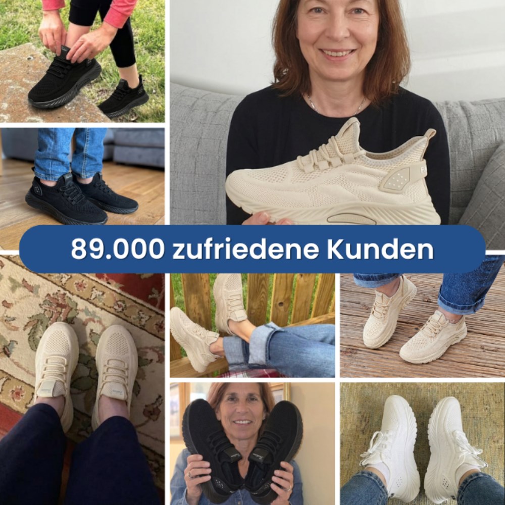 Orthopädische CLOUD Pro – Ergonomische & Leichte Damen-Sneaker mit breiter Zehenbox (Unisex) - Beige