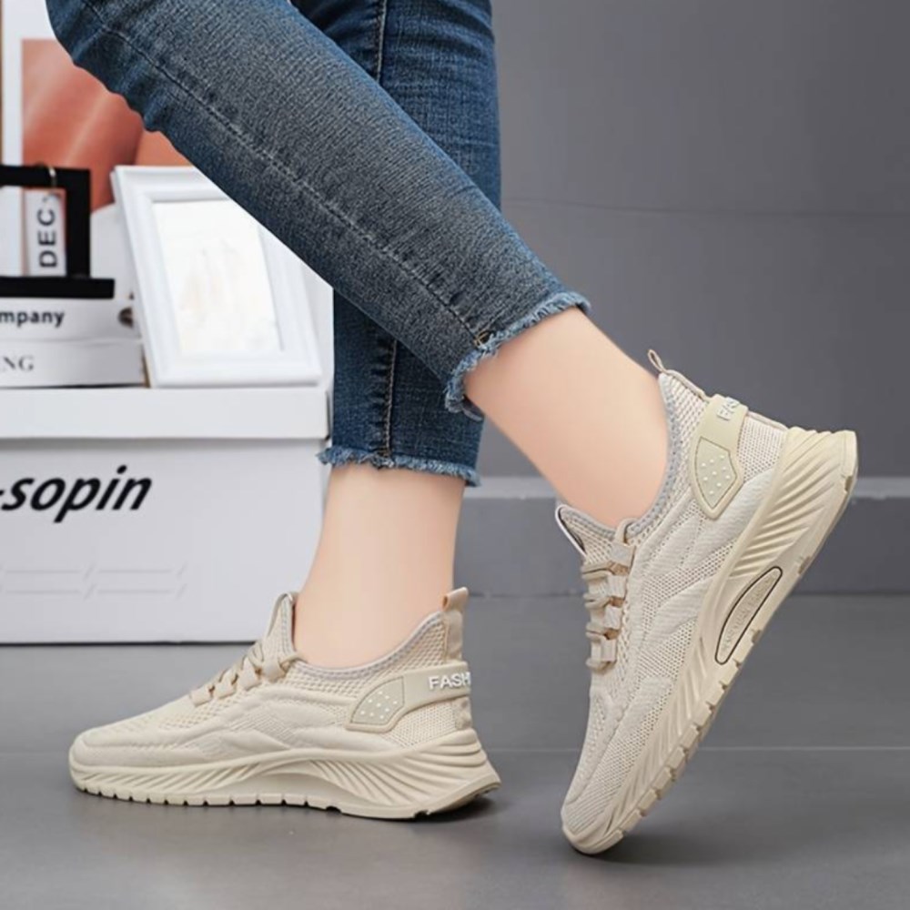 Orthopädische CLOUD Pro – Ergonomische & Leichte Damen-Sneaker mit breiter Zehenbox (Unisex) - Beige