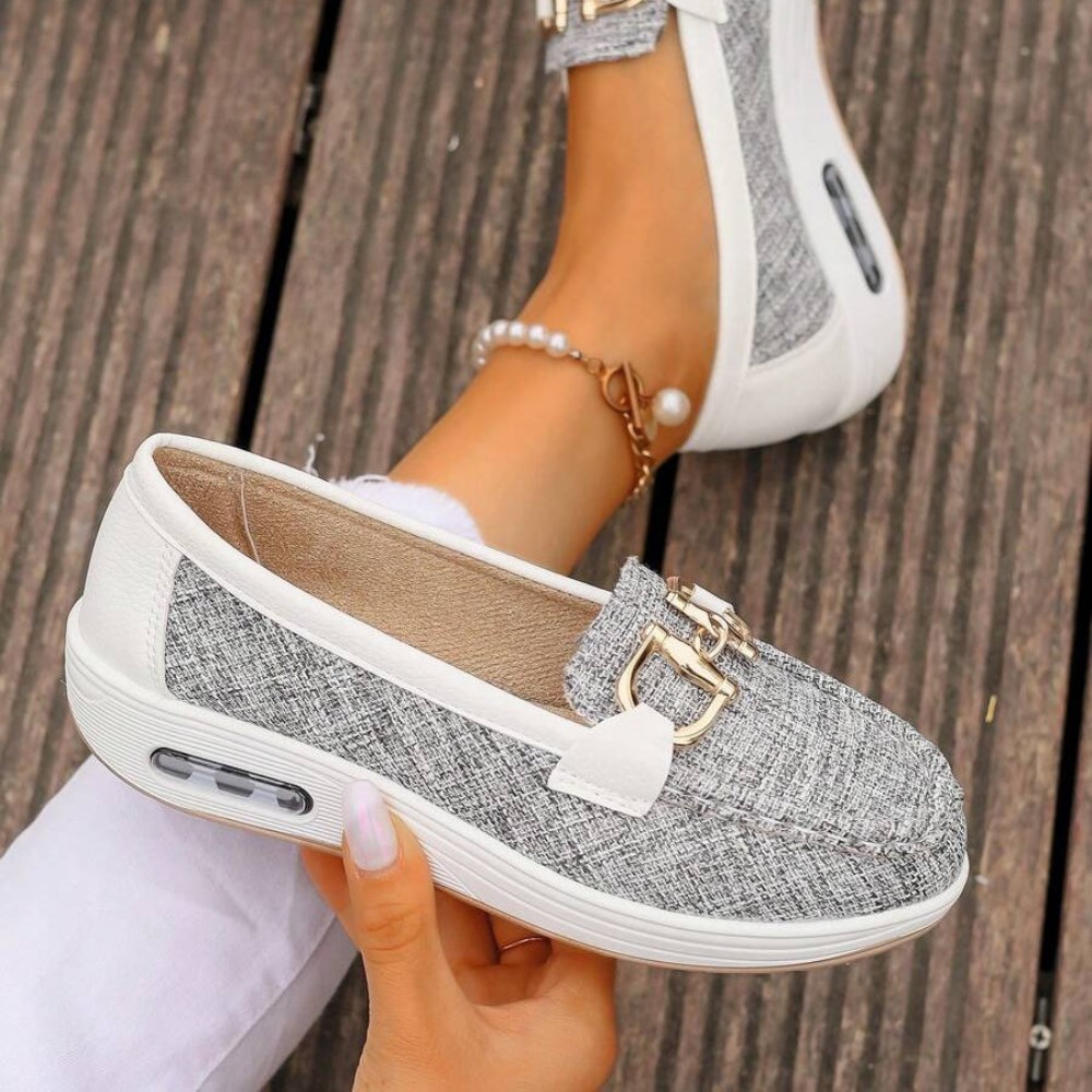 Orthopädische Stilvolle Damen-Loafers - Grau