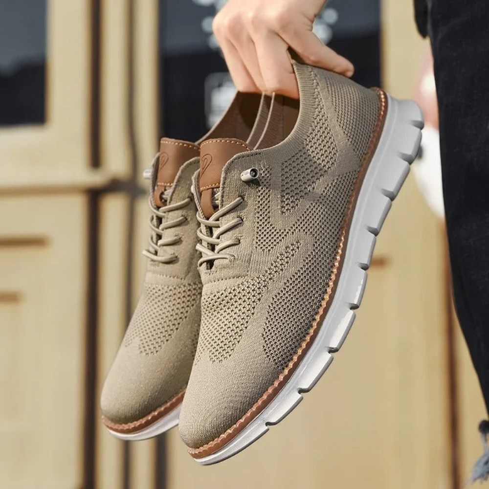 Orthopädische Bequeme Herren Sneaker – Stil und Komfort für jeden Tag - Khaki