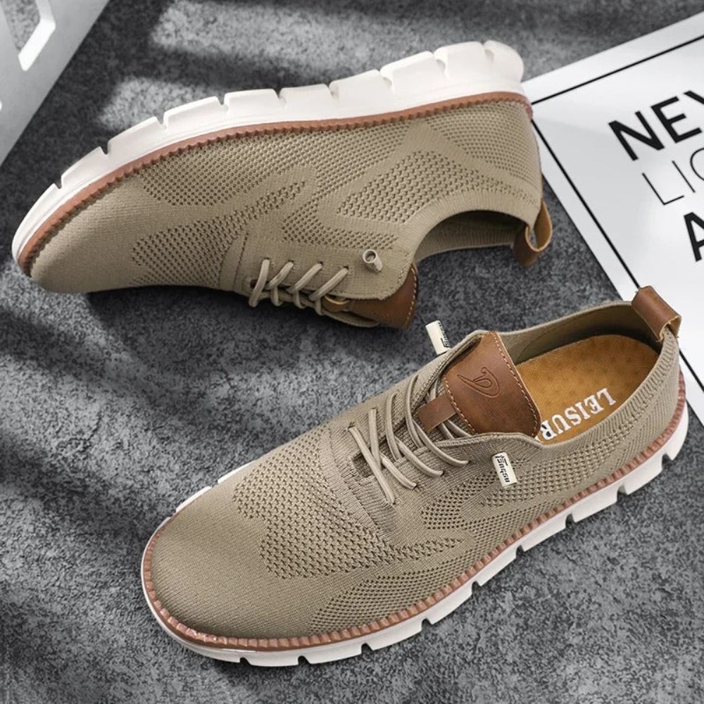 Orthopädische Bequeme Herren Sneaker – Stil und Komfort für jeden Tag - Khaki