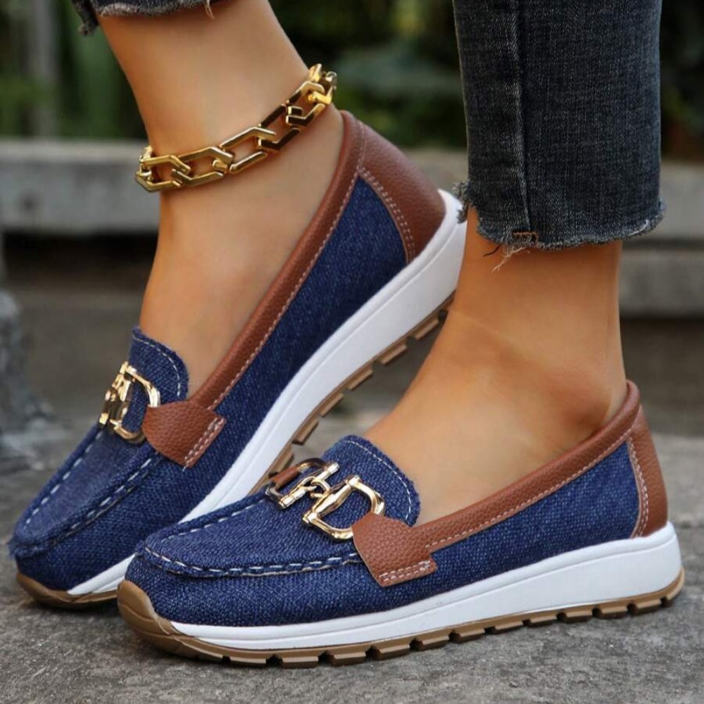 Orthopädische Stilvolle Damen-Loafers - Blau