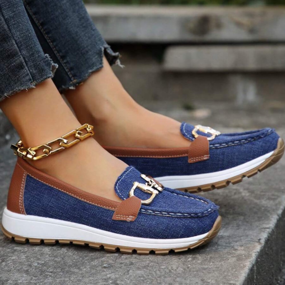 Orthopädische Stilvolle Damen-Loafers - Blau