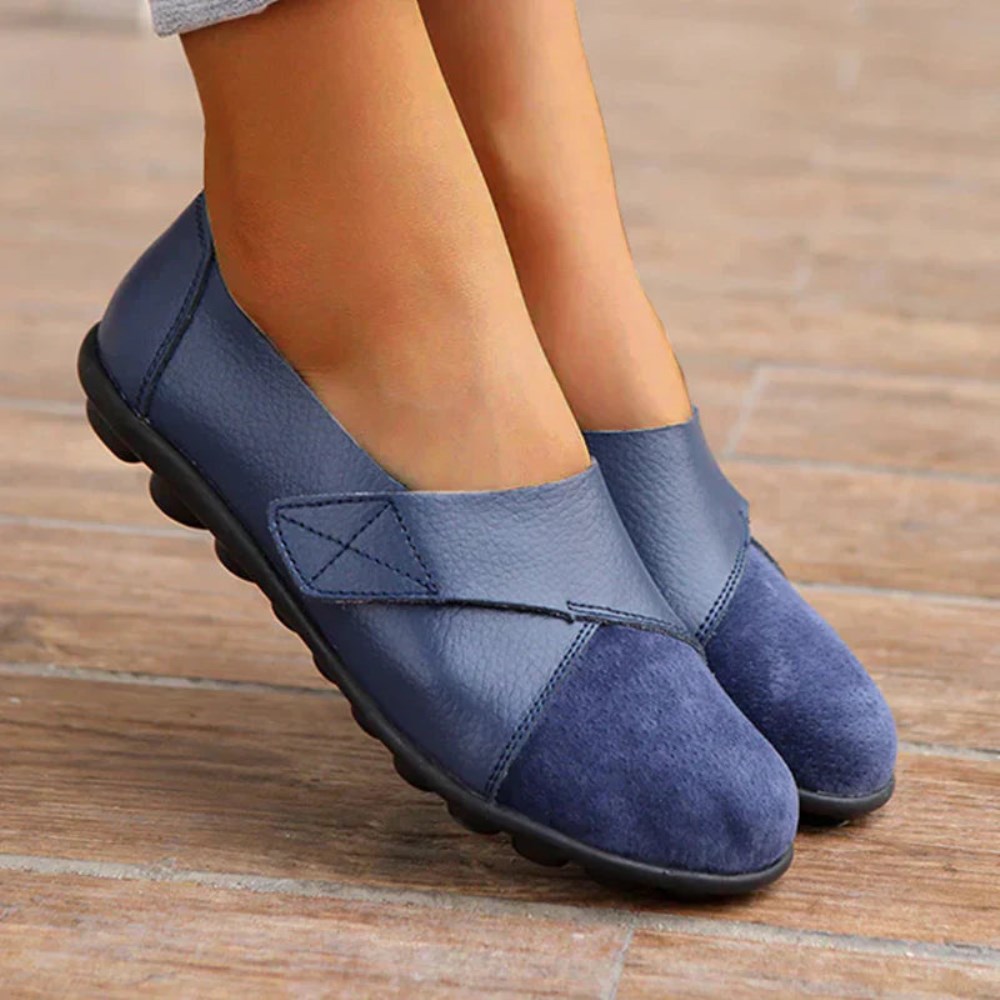 Orthopädische ElegantEase Slipper – Orthopädische Komfort - Blau