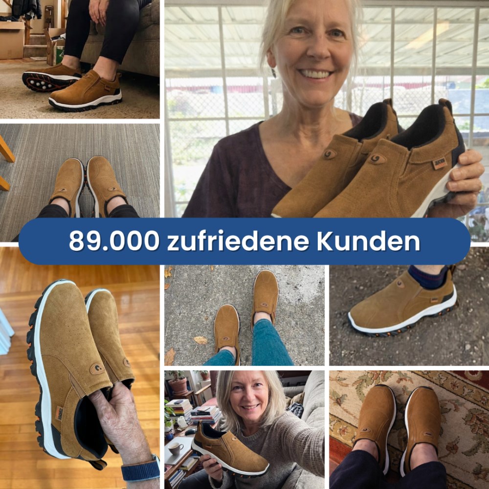Orthopädische Fersensporn Schuhe – Ergoflex Schmerzlindernder Komfortschuh - Braun