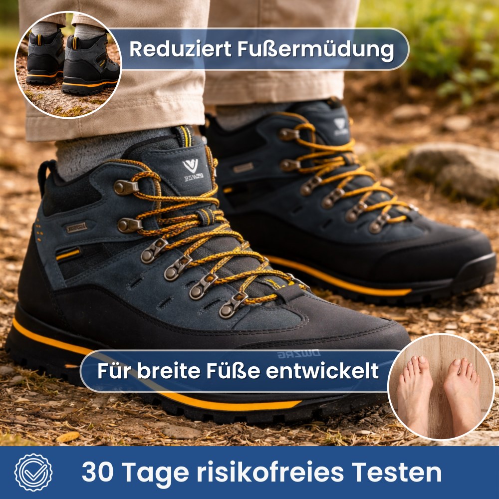 Orthopädische Wanderschuhe für Herren - Flexmove - Orange