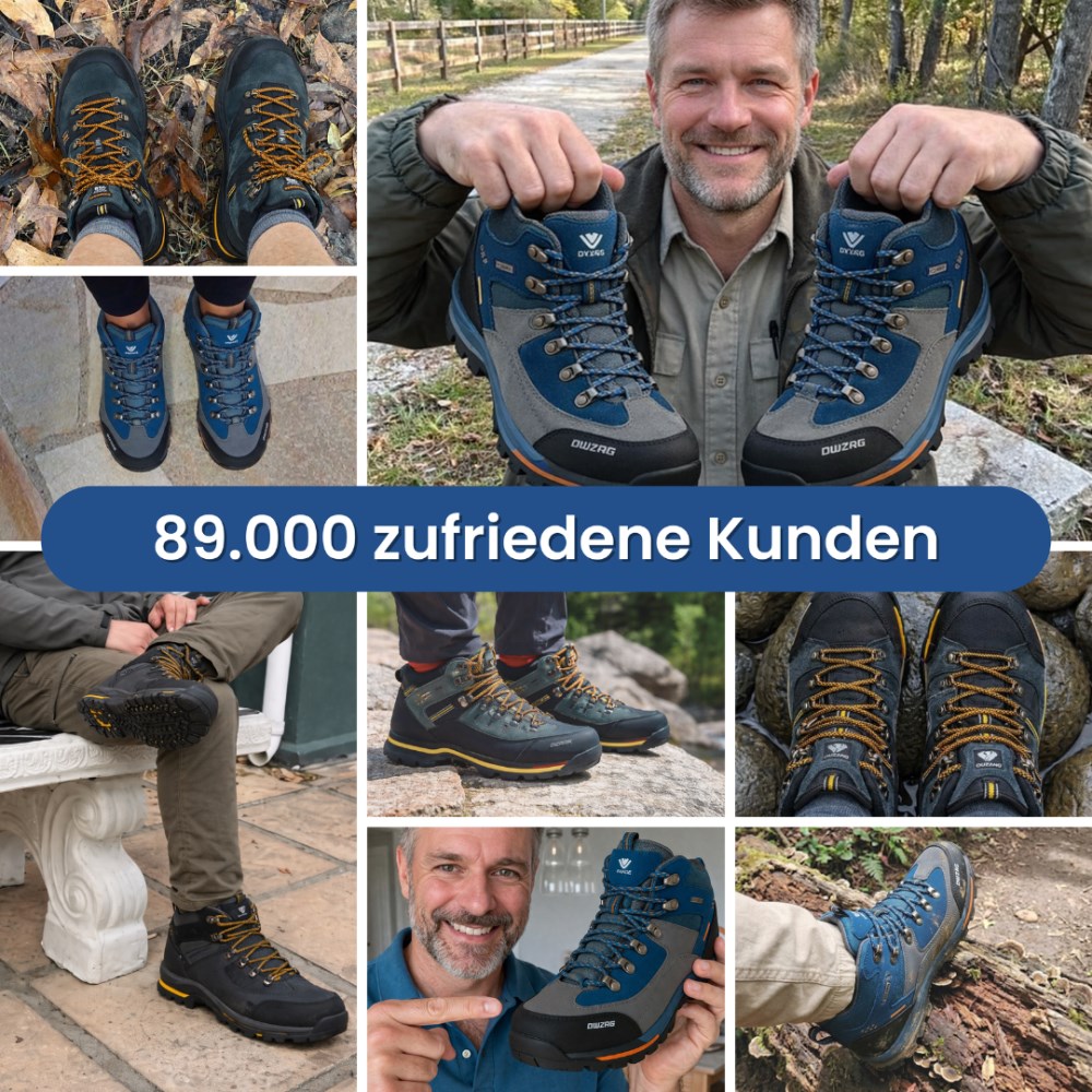 Orthopädische Wanderschuhe für Herren - Flexmove - Orange