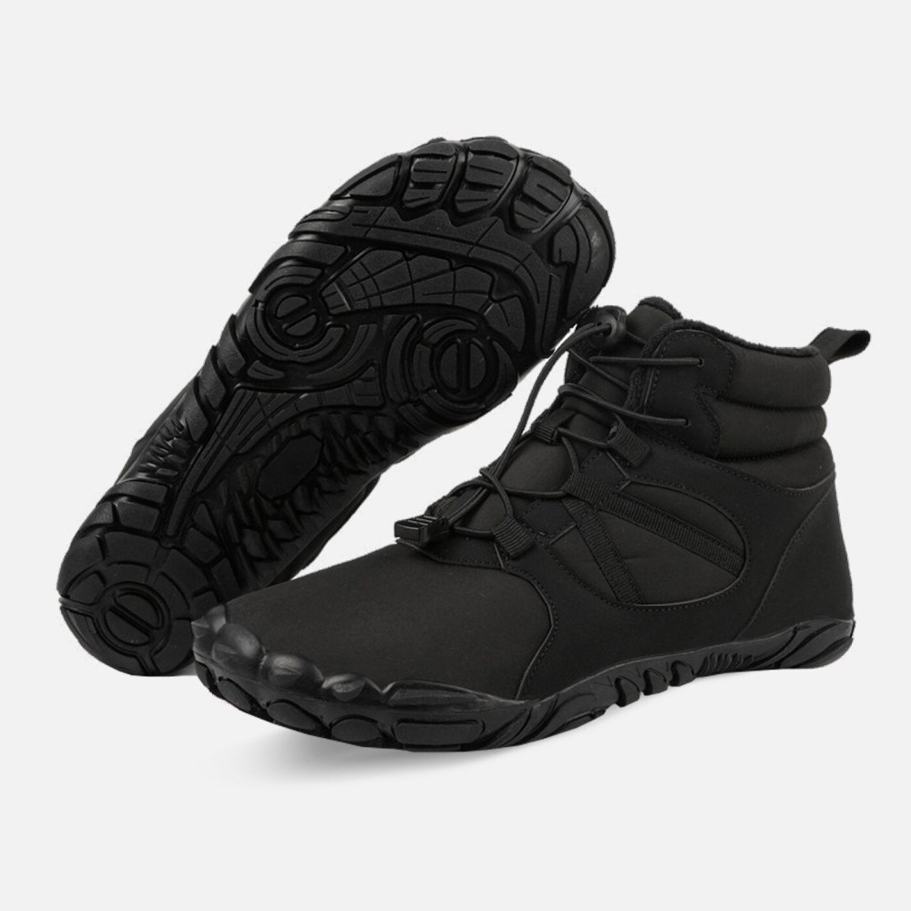 Orthopädische Winter Barfußstiefel - Unisex - Schwarz