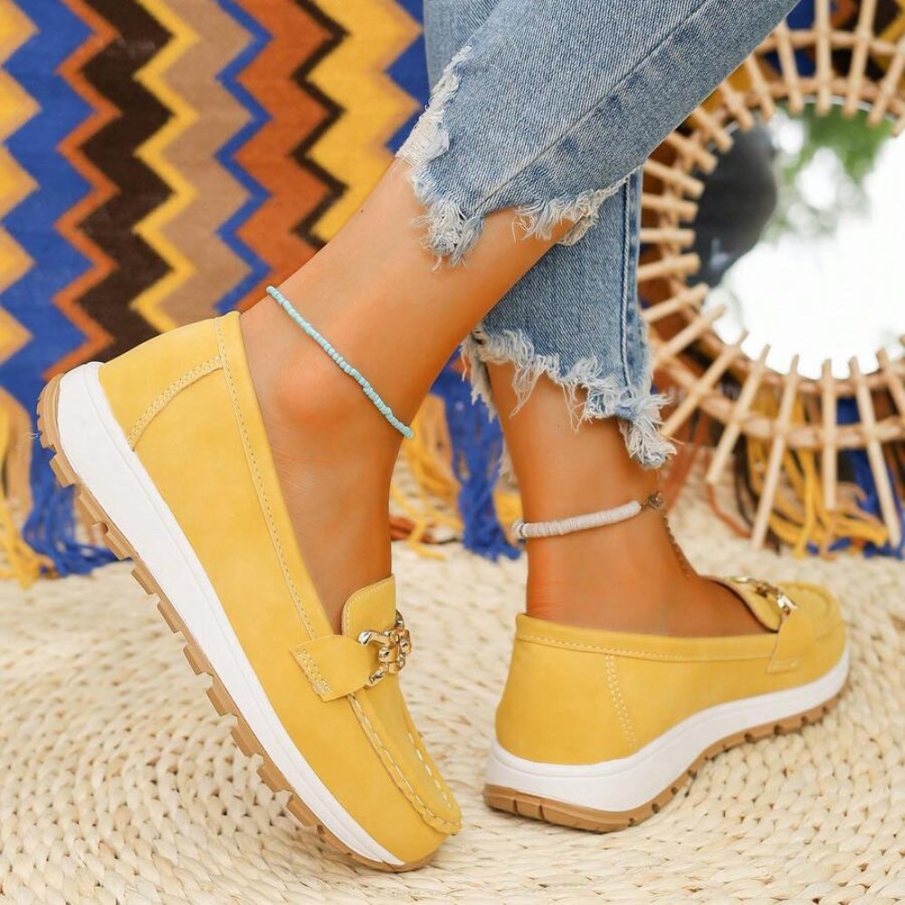 Orthopädische Stilvolle Damen-Loafers - Gelb