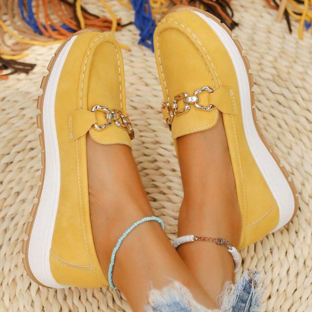 Orthopädische Stilvolle Damen-Loafers - Gelb