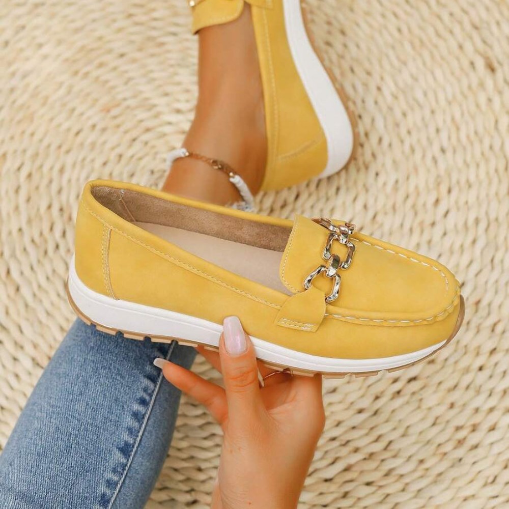 Orthopädische Stilvolle Damen-Loafers - Gelb