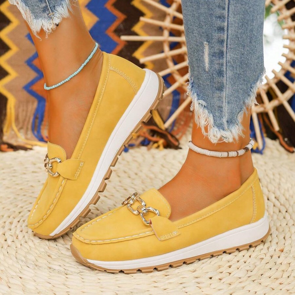 Orthopädische Stilvolle Damen-Loafers - Gelb