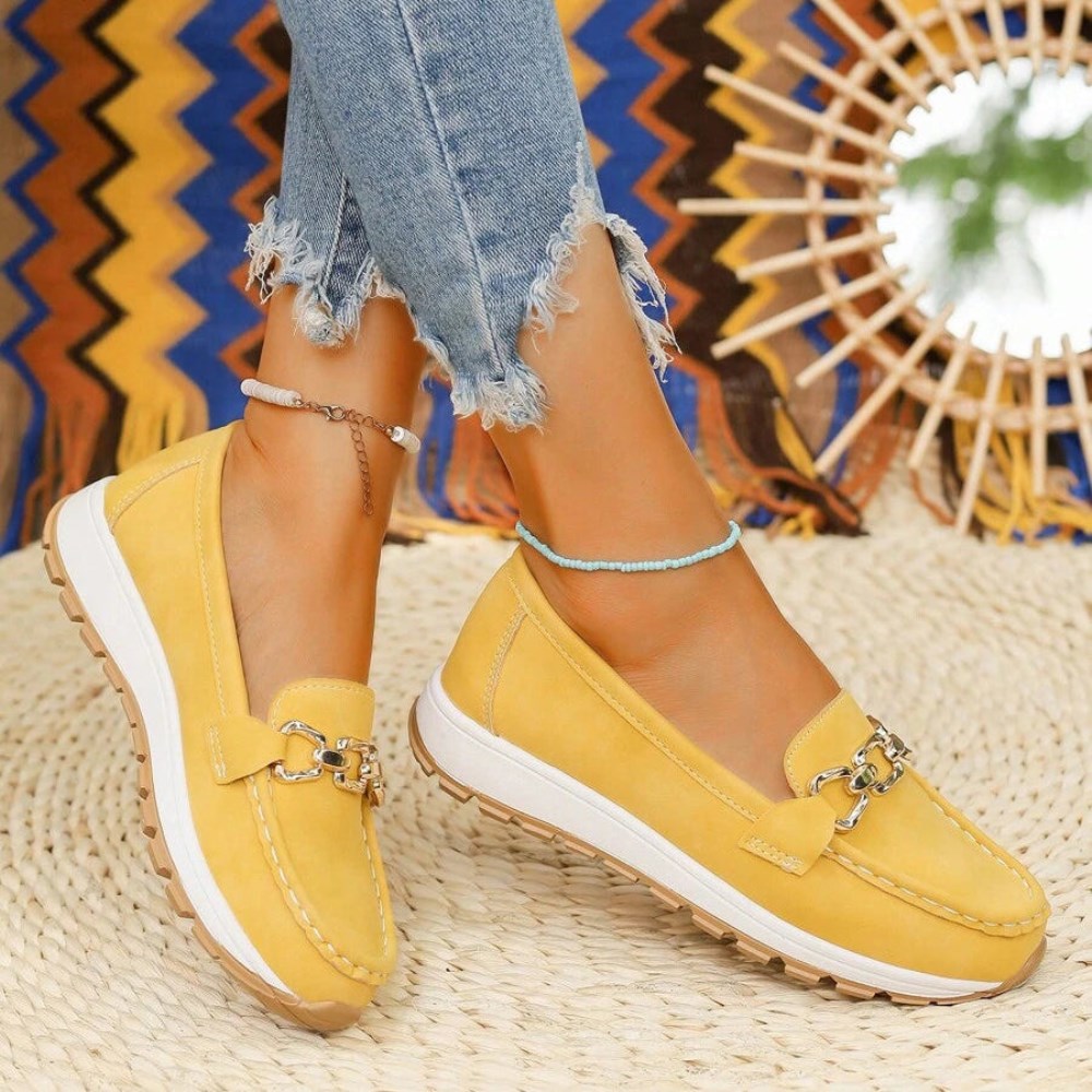 Orthopädische Stilvolle Damen-Loafers - Gelb