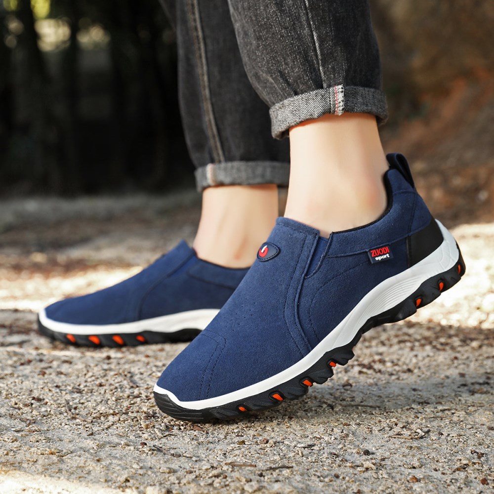 Orthopädische Fersensporn Schuhe – Ergoflex Schmerzlindernder Komfortschuh - Dunkelblau