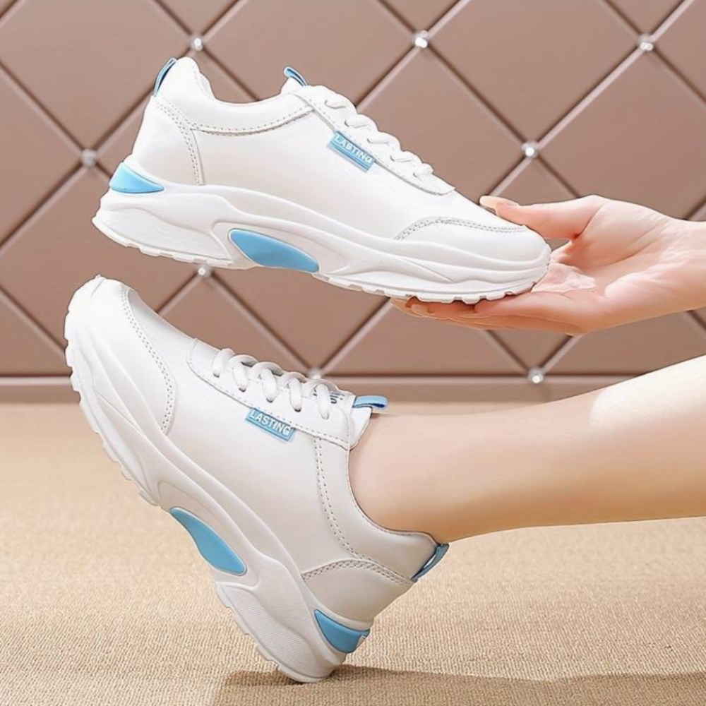 Orthopädische Lasting Schuhe - Weiß/Blau