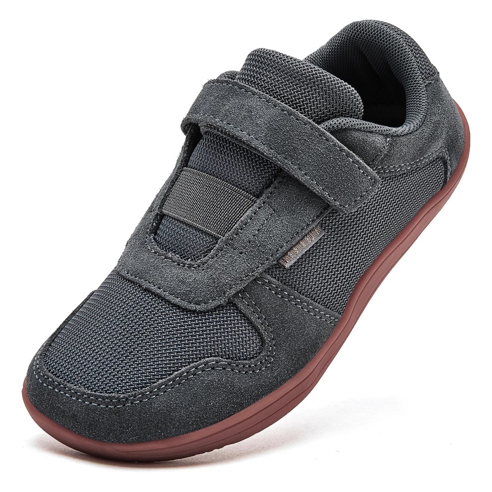 Orthopädische Barfußschuhe für Kinder mit breiten Füßen & hohem Spann - Grau
