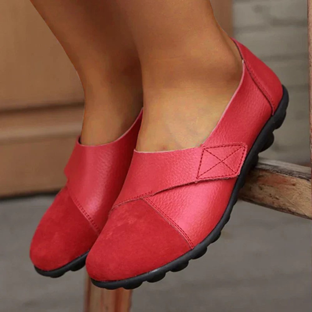 Orthopädische ElegantEase Slipper – Orthopädische Komfort - Rot