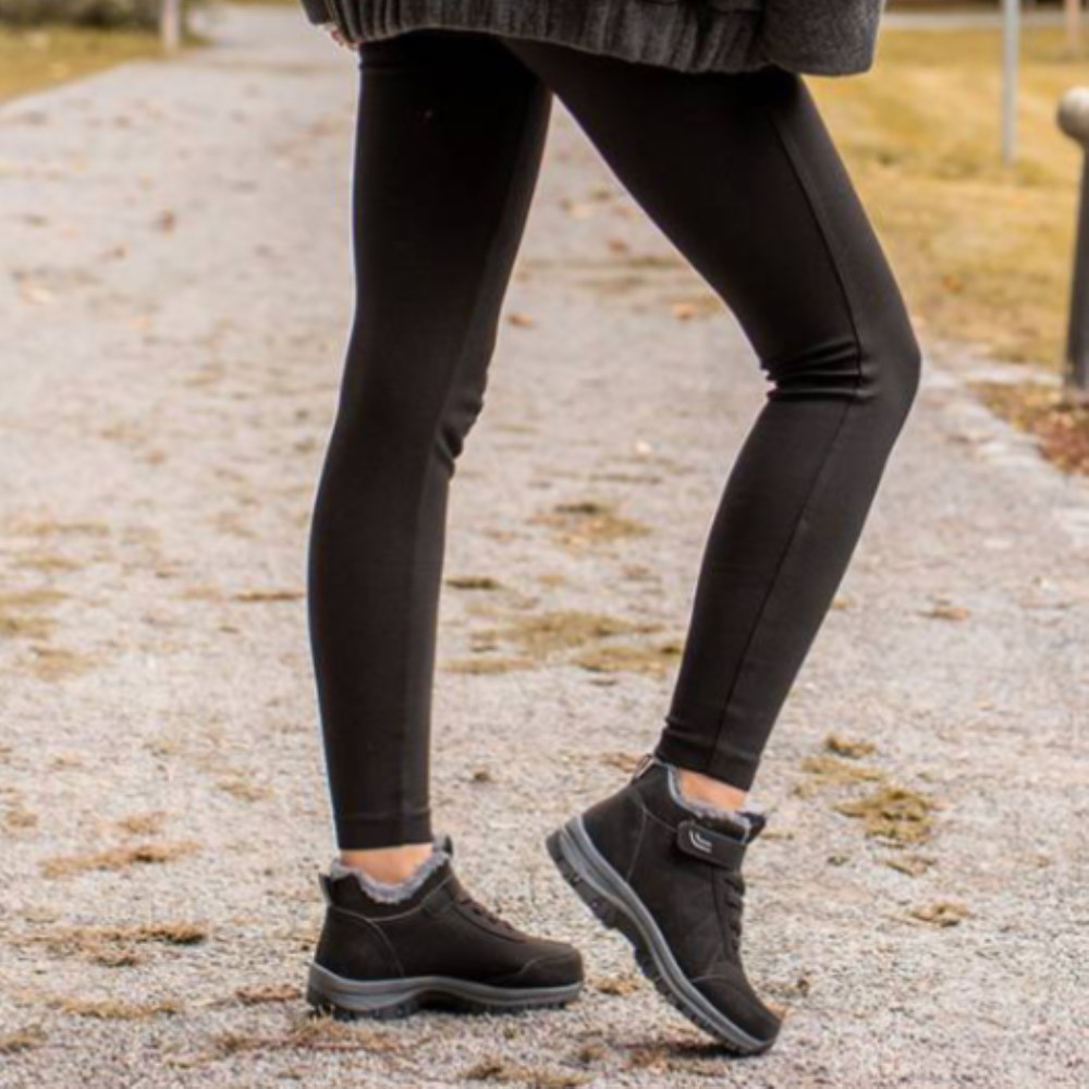 Orthopädische OrthoStiefel - Ergonomische Winterstiefel für Wärme und Schmerzfreiheit - Schwarz