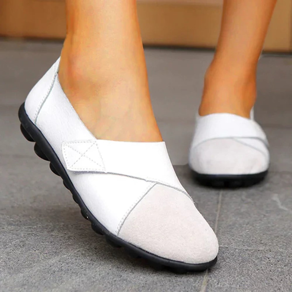 Orthopädische ElegantEase Slipper – Orthopädische Komfort - Weiß