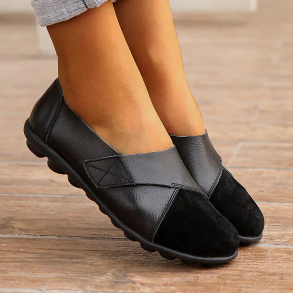 Orthopädische ElegantEase Slipper – Orthopädische Komfort - Schwarz