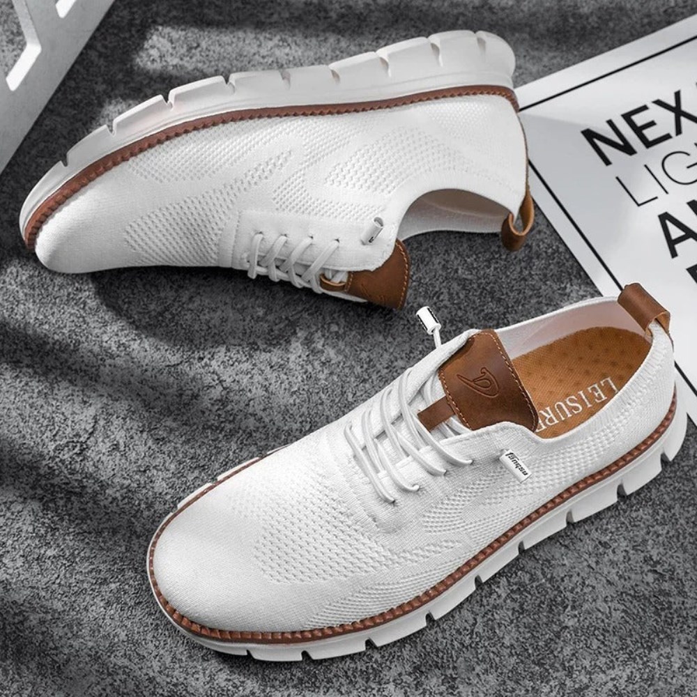 Orthopädische Bequeme Herren Sneaker – Stil und Komfort für jeden Tag - Weiß
