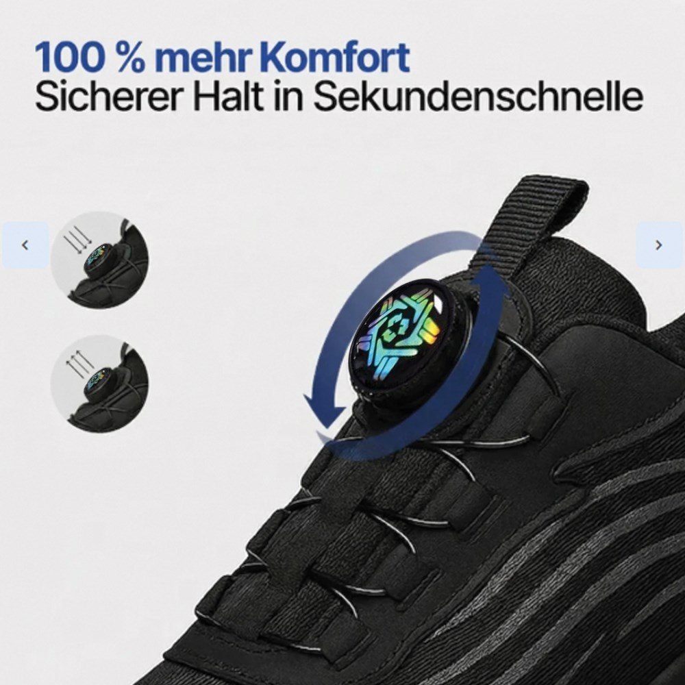 Orthopädische WERKMAX S3 Pro – Leichte & Sichere Sicherheitsschuhe mit Schnellverschluss - Schwarz