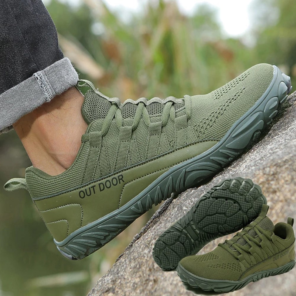 Orthopädische Gesunde & Bequeme Barfußschuhe ErgoFlex Trail VitaStride® - Grün