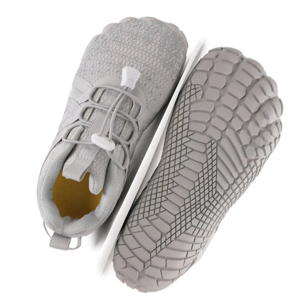 Orthopädische Flexible Barfußschuhe für Kinderfüße - FlexiFit Active - Grau