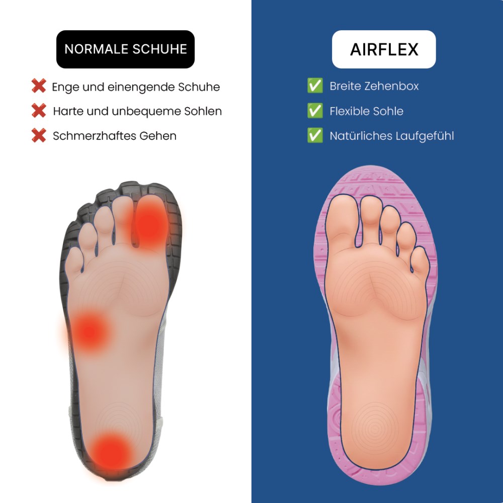 Orthopädische Sportschuhe - AirFlex - Schwarz