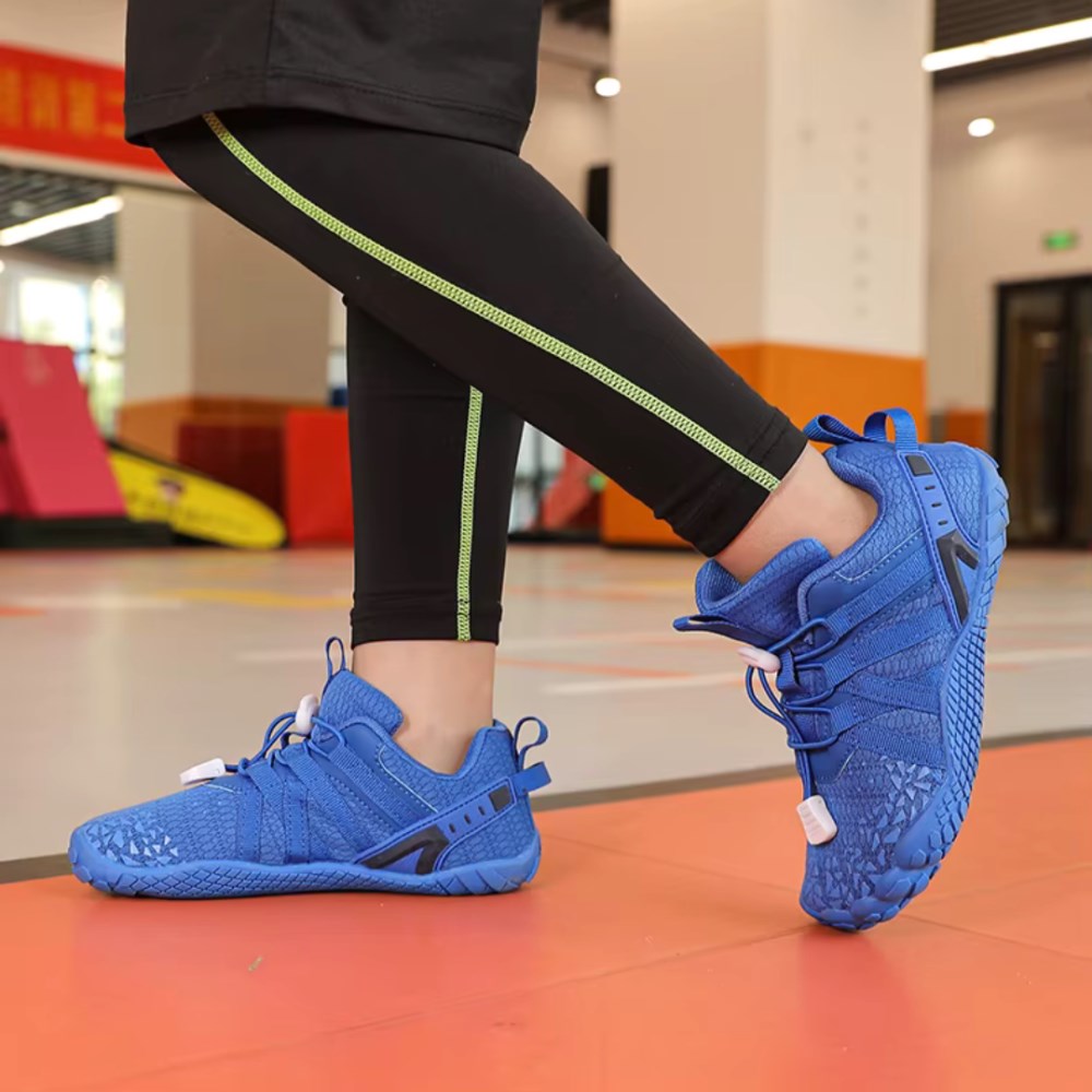 Orthopädische Flexible Barfußschuhe für Kinderfüße - FlexiFit Active - Blau